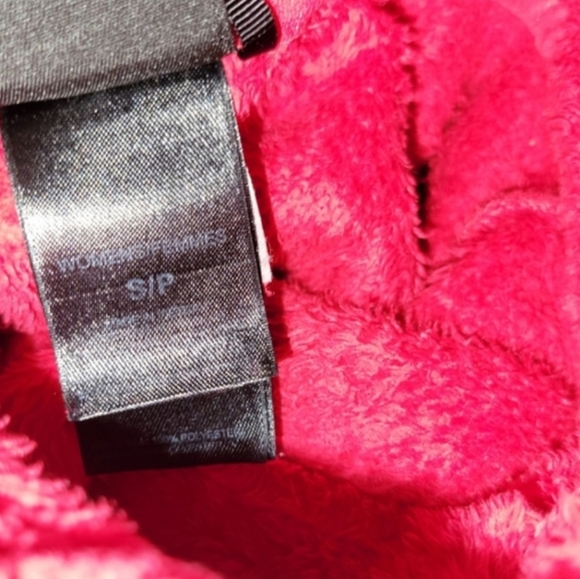 North Face Osito Fleece Jacket Coat Red Winter Sherpa Athleisure Women Small S - Picture 11 of 12